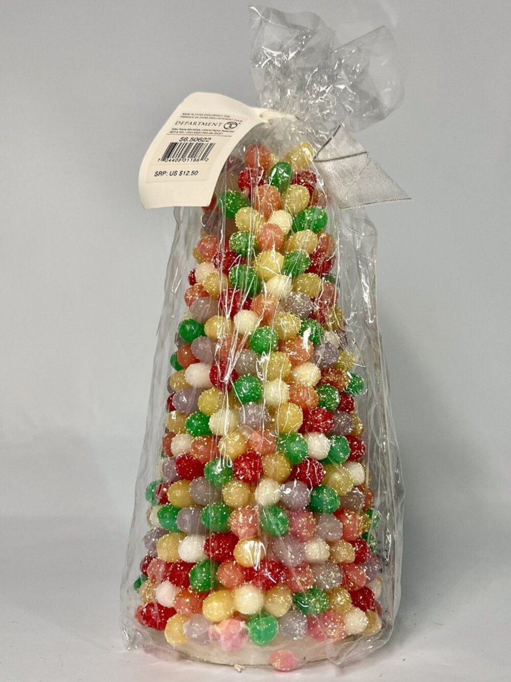 NEW Dept 56 Candy Glitter Gumdrop Tree Christmas Wax Candle 9 inch Colorful